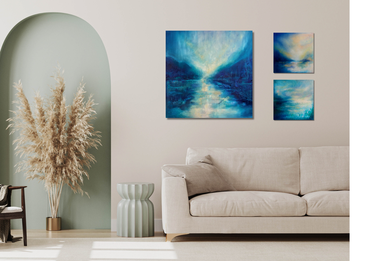 Blue Abstract Landscape 3 original artwork
