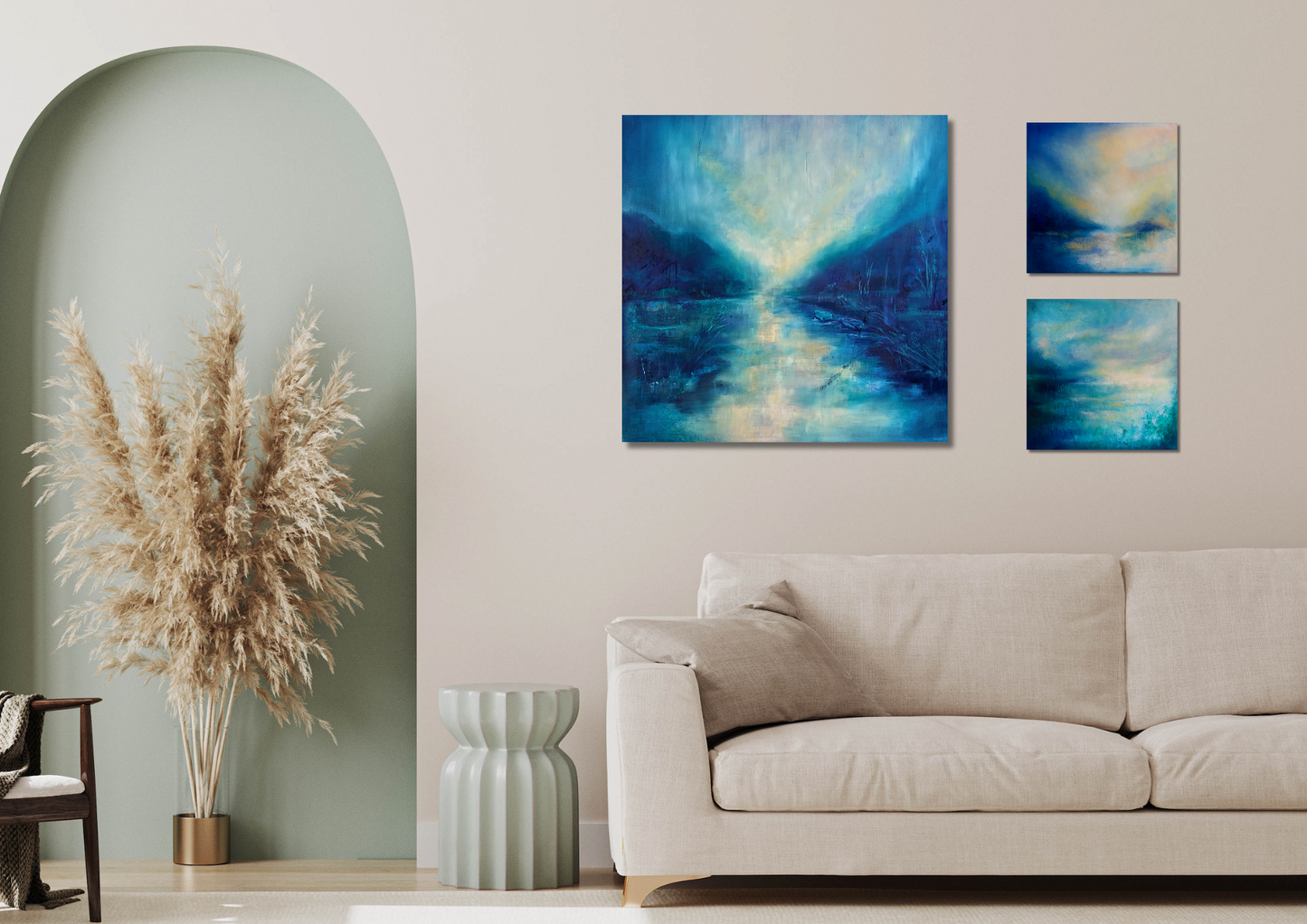 Blue Abstract Landscape 3 original artwork