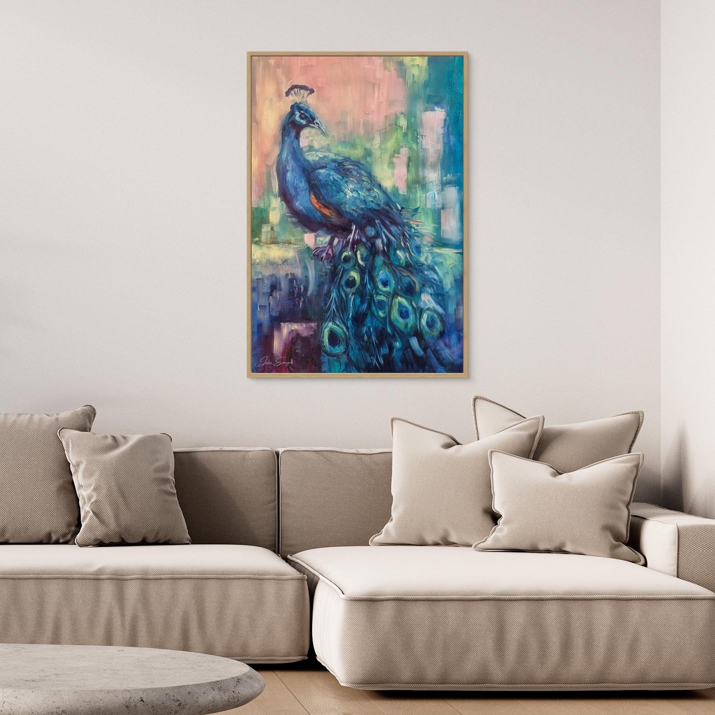 Peacock 1 - print on canvas