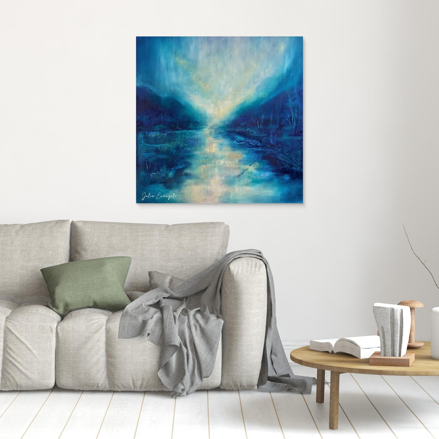 Blue Abstract Landscape 1 - Print on canvas