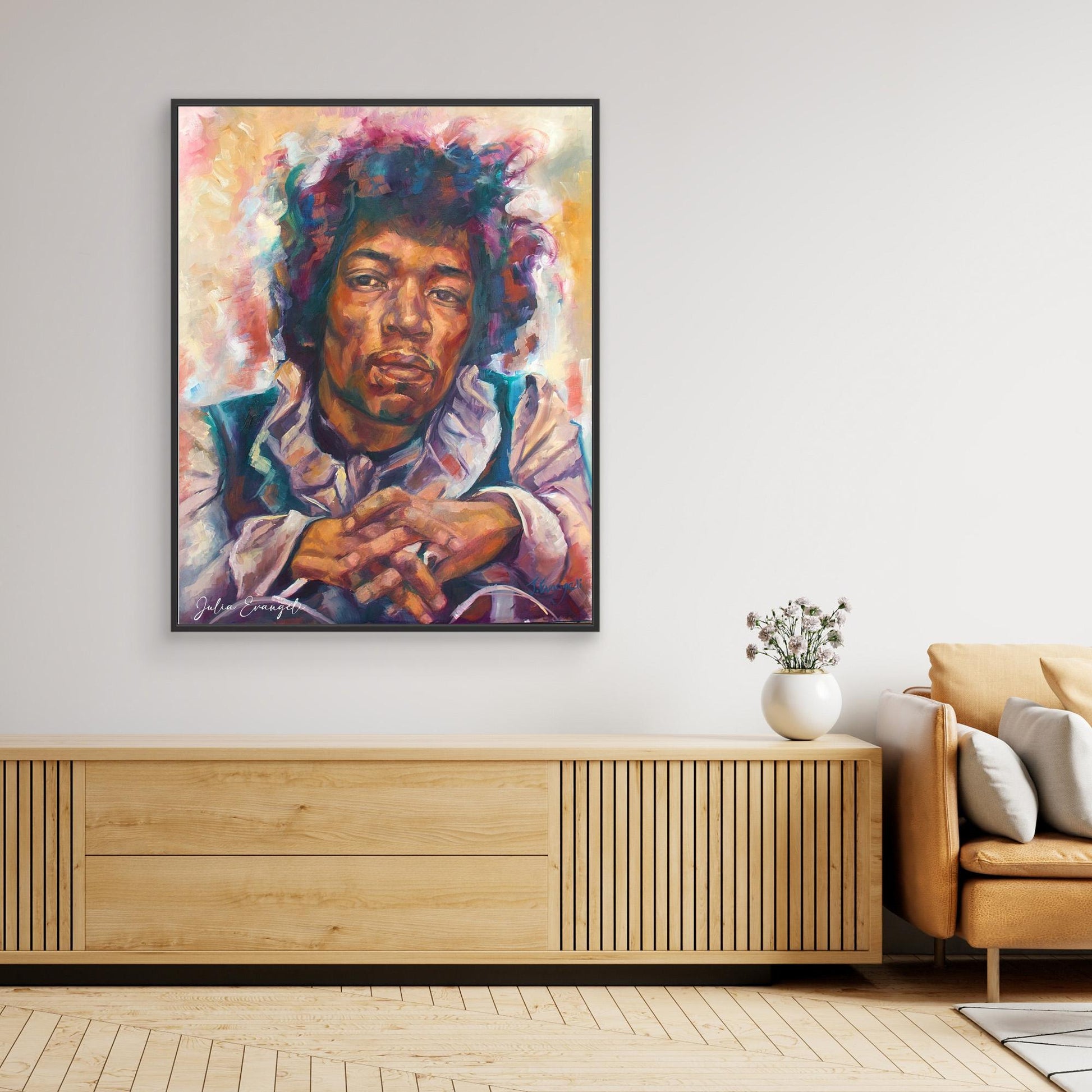 Jimi Hendrix portrait - Print on canvas