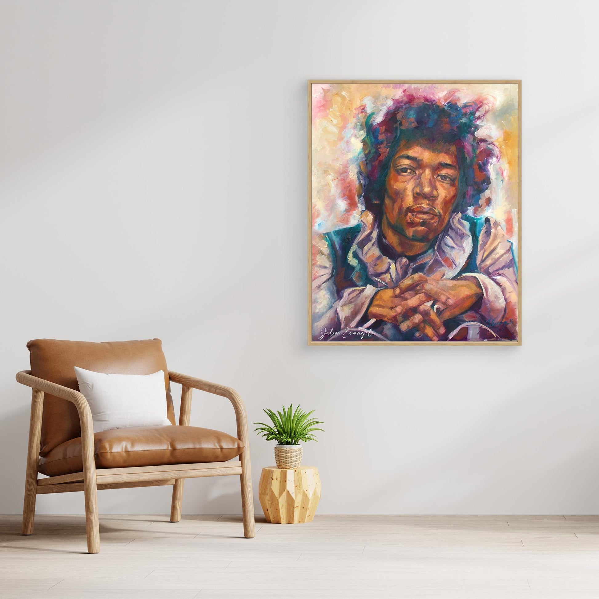 Jimi Hendrix portrait - Print on canvas