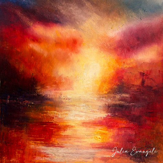 Autumn 3 Abstract landscape -  original artwork