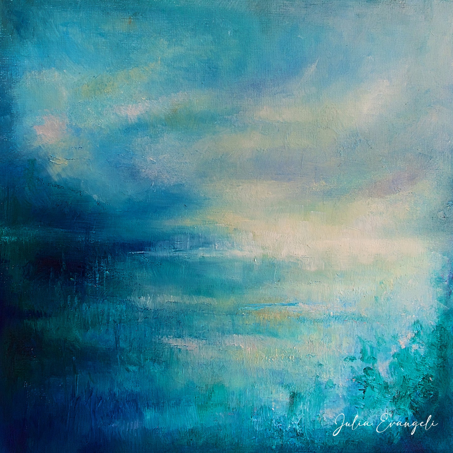 Blue Abstract Landscape 3 original artwork