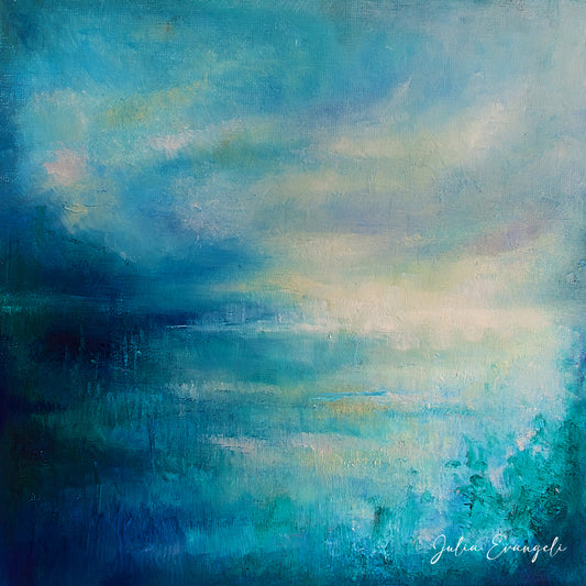 Blue Abstract Landscape 3 original artwork
