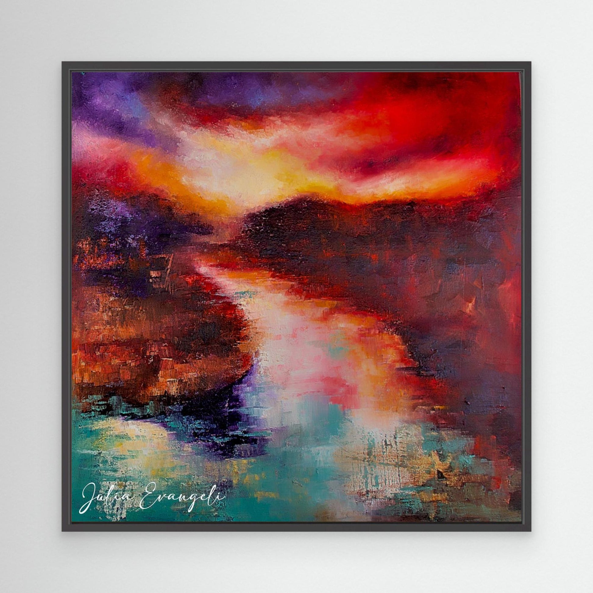 Autumn Abstract landscape 1 - Print on canvas