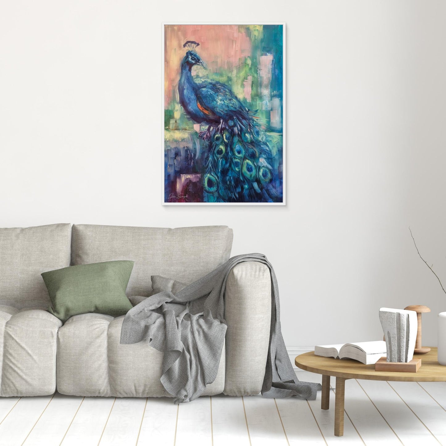Peacock 1 - print on canvas