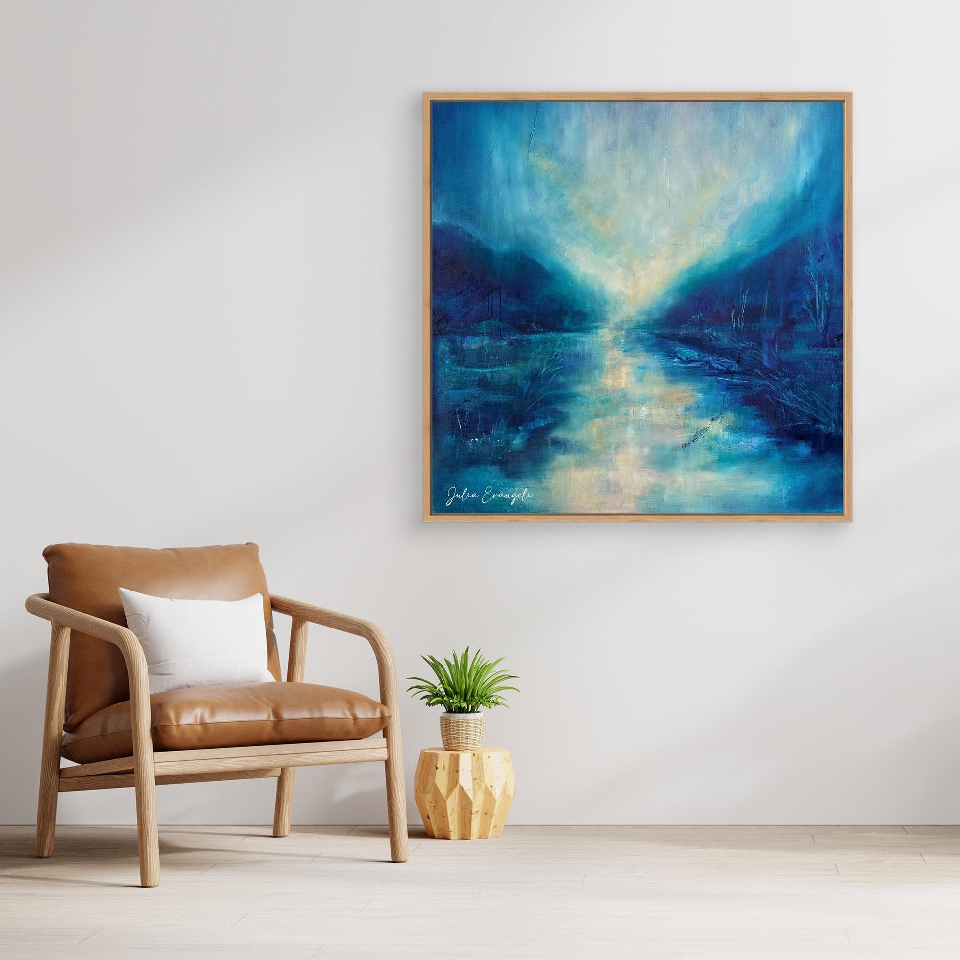 Blue Abstract Landscape 1 - Print on canvas