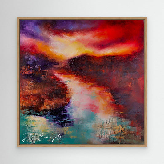 Autumn Abstract landscape 1 - Print on canvas