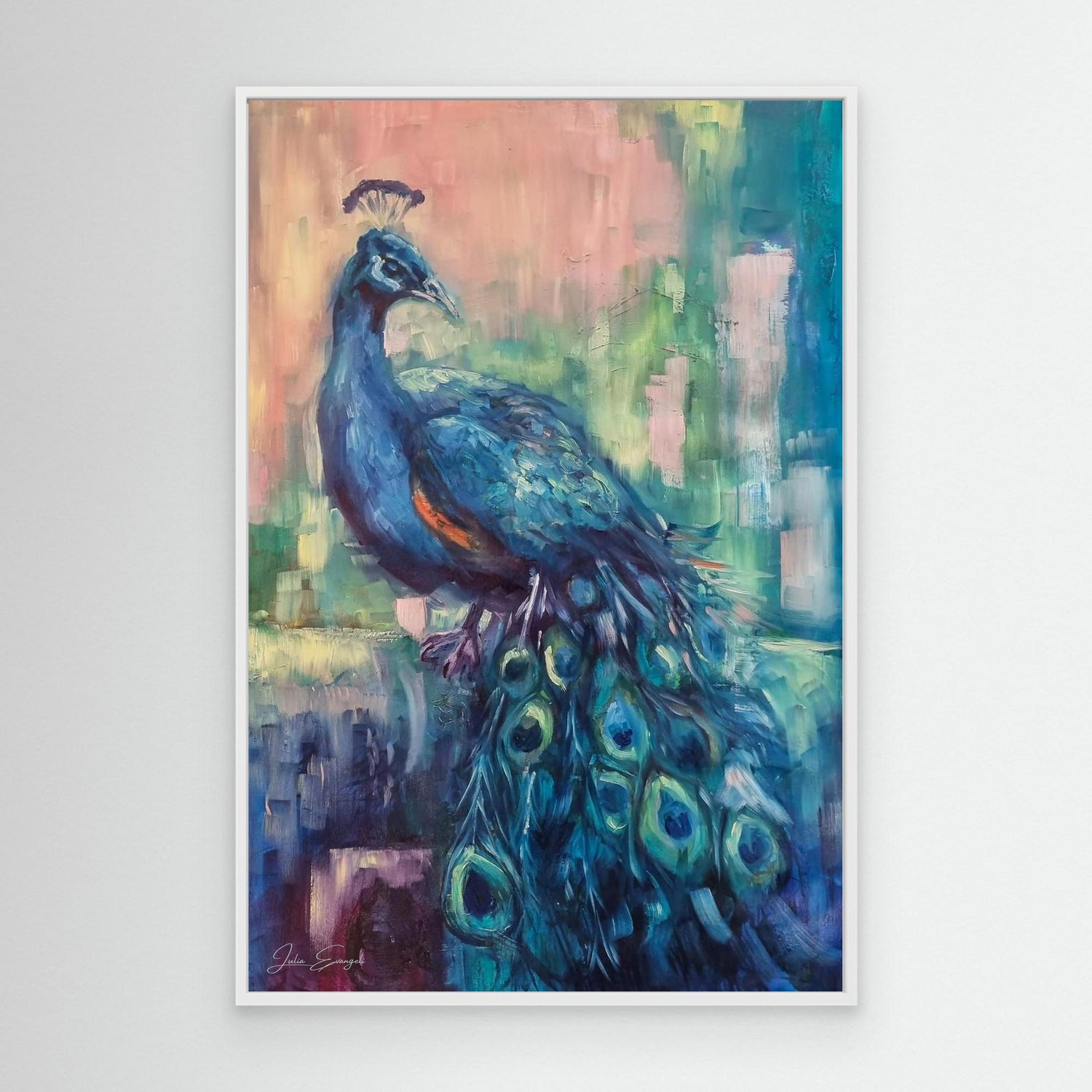 Peacock 1 - print on canvas