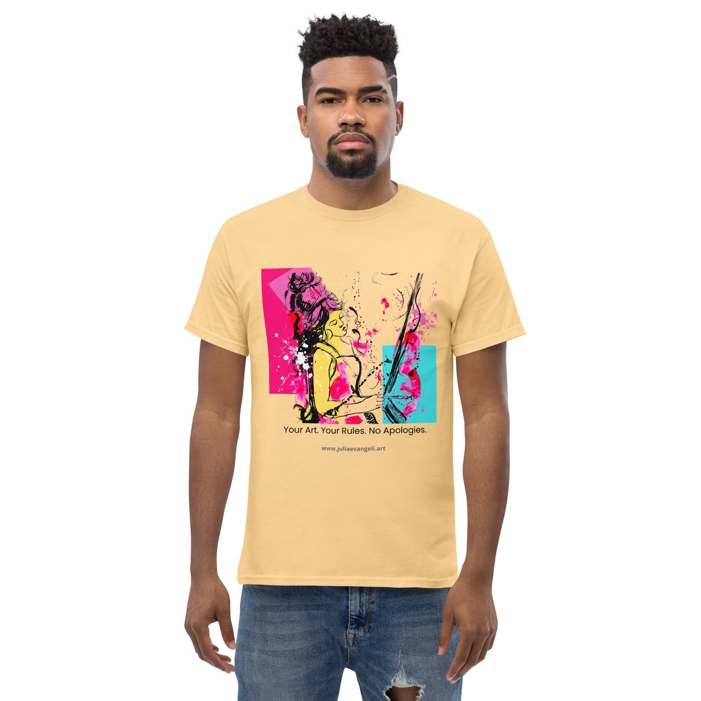Unisex classic tee Your Art. Your Rules. No Apologies. Available in 5 colours