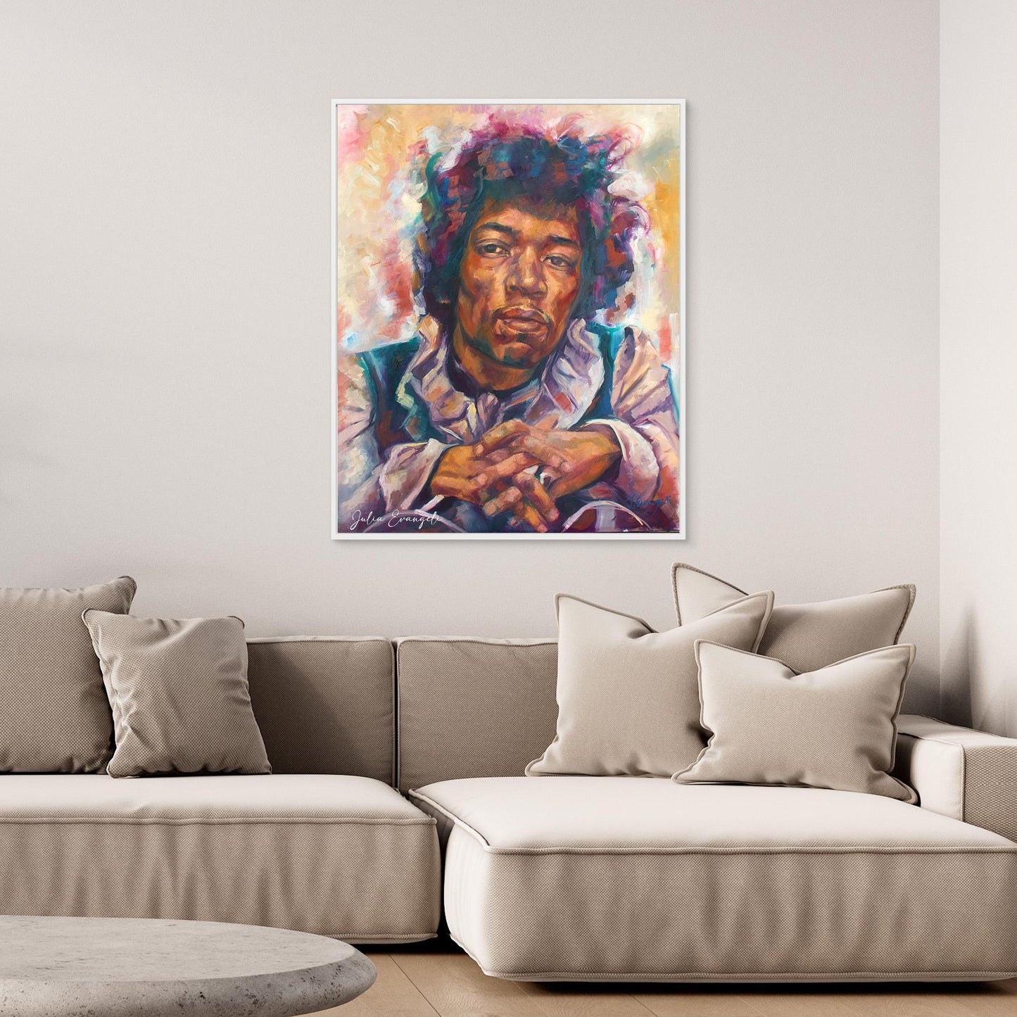 Jimi Hendrix portrait - Print on canvas