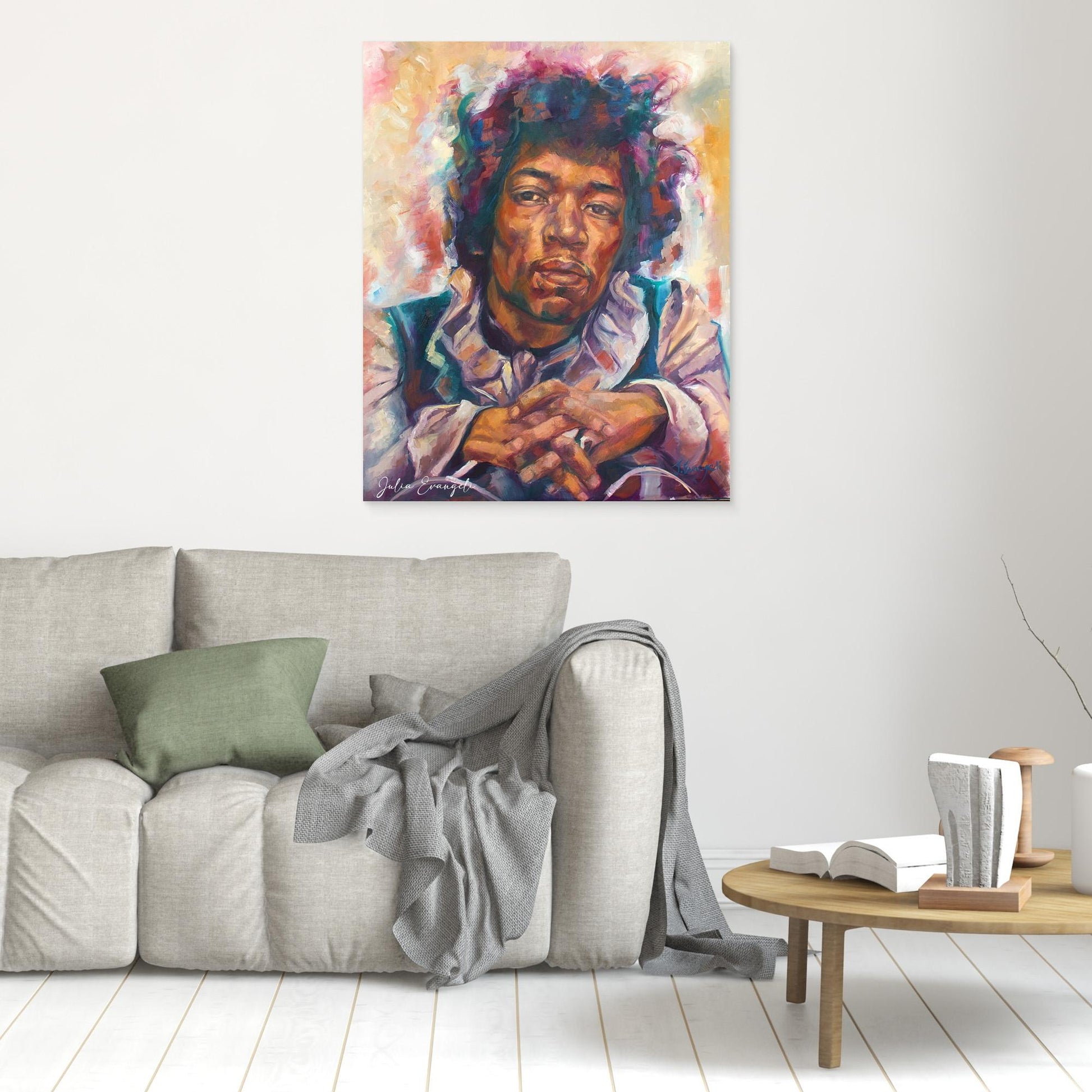 Jimi Hendrix portrait - Print on canvas