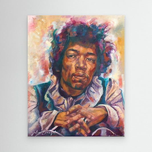 Jimi Hendrix portrait - Print on canvas