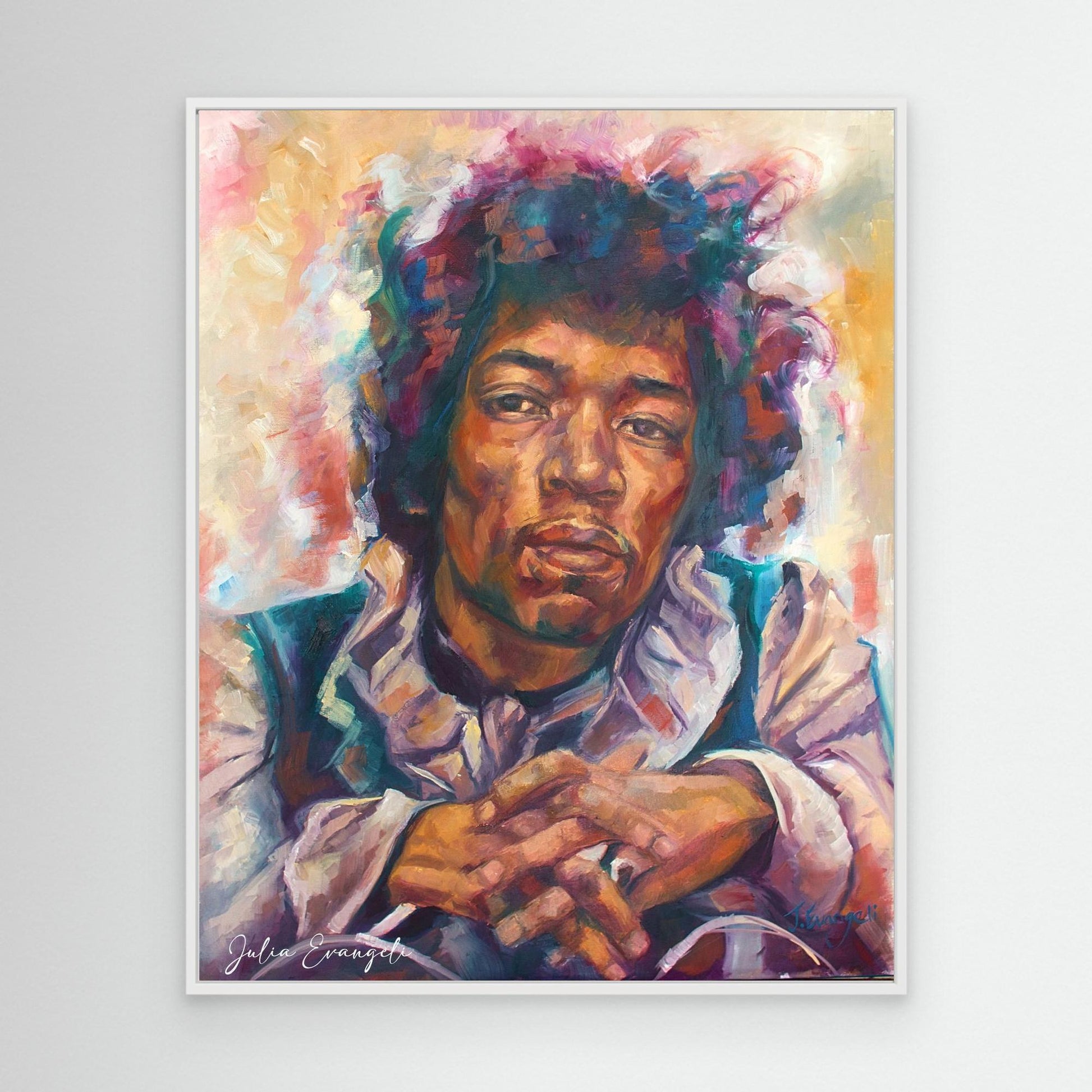 Jimi Hendrix portrait - Print on canvas