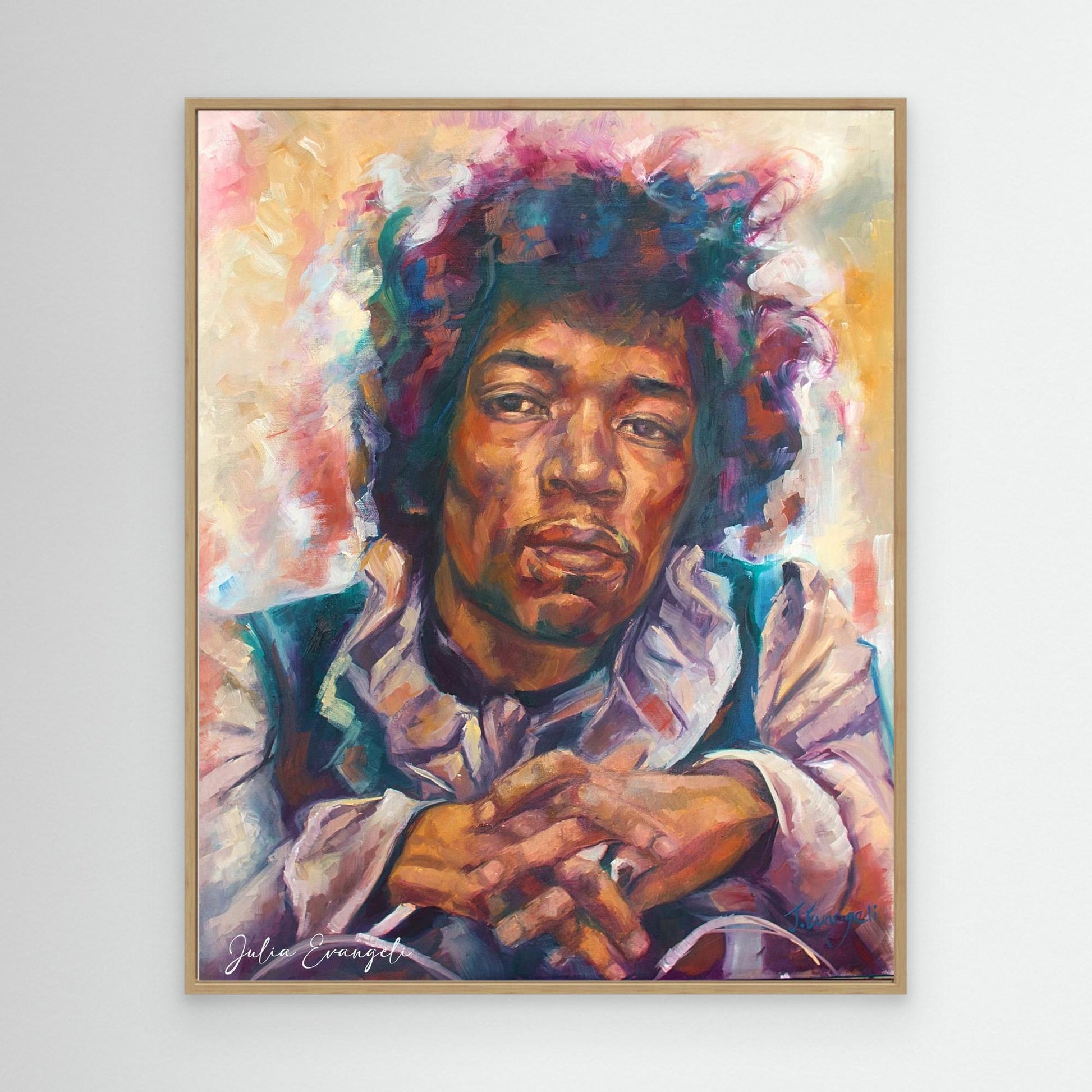 Jimi Hendrix portrait - Print on canvas