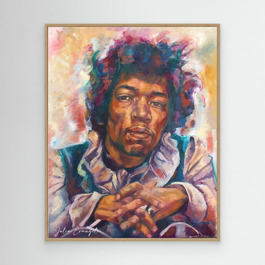 Jimi Hendrix portrait - Print on canvas