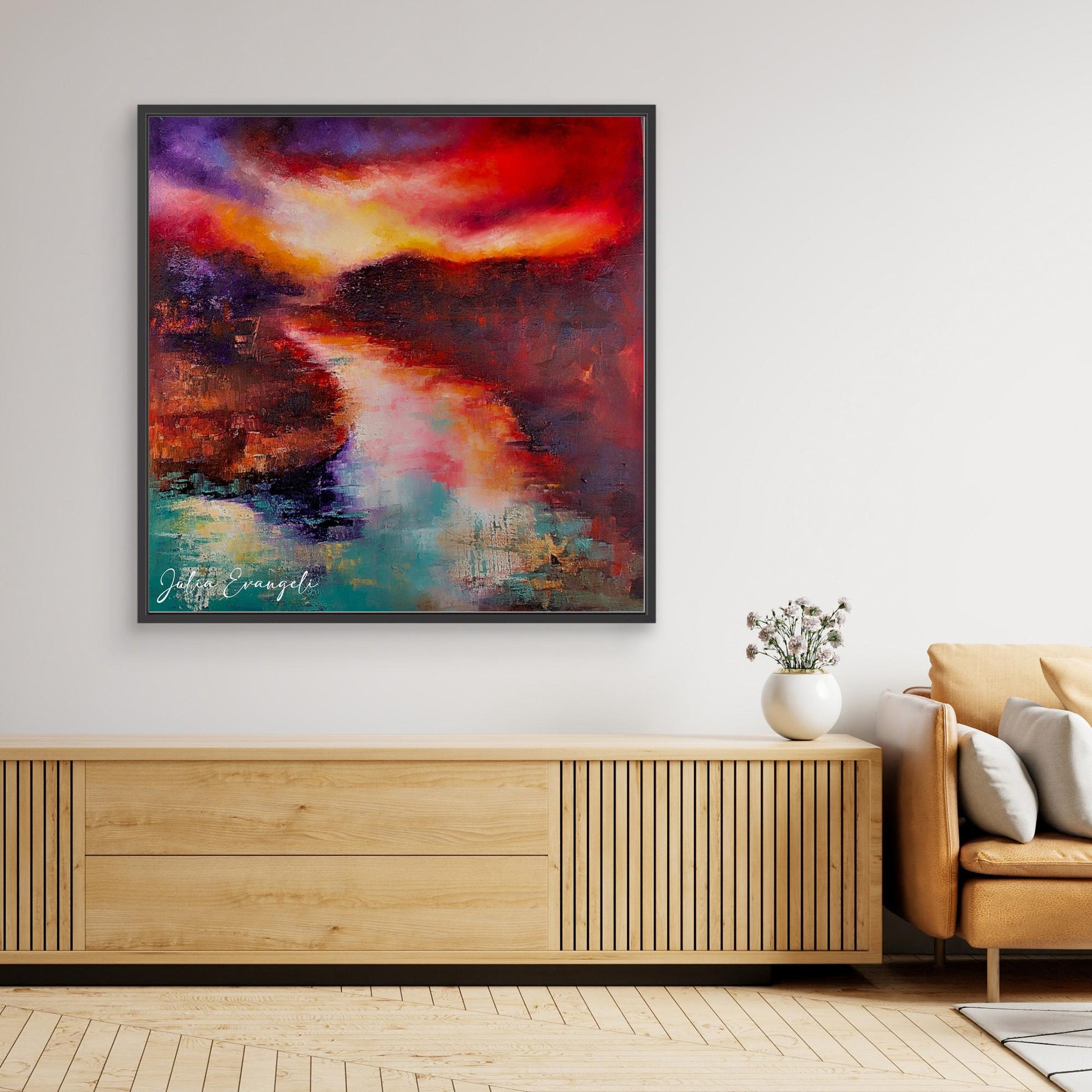 Autumn Abstract landscape 1 - Print on canvas