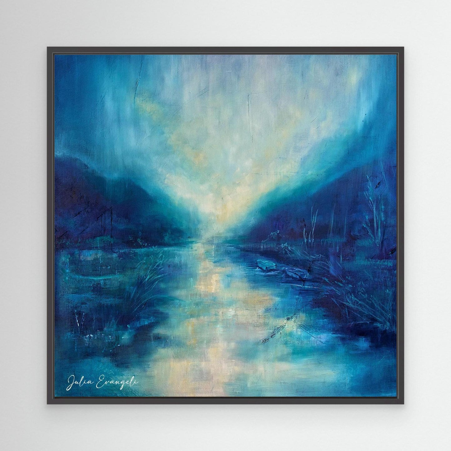 Blue Abstract Landscape 1 - Print on canvas