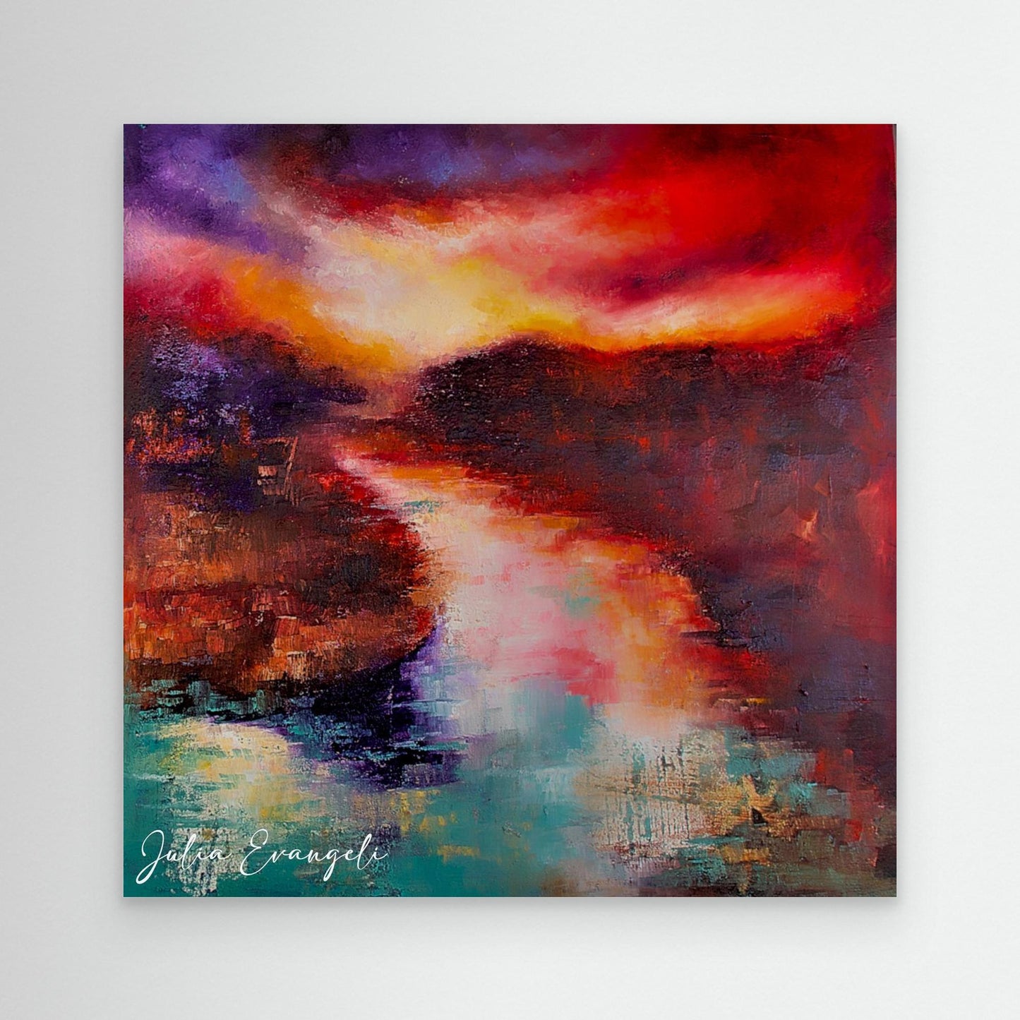 Autumn Abstract landscape 1 - Print on canvas