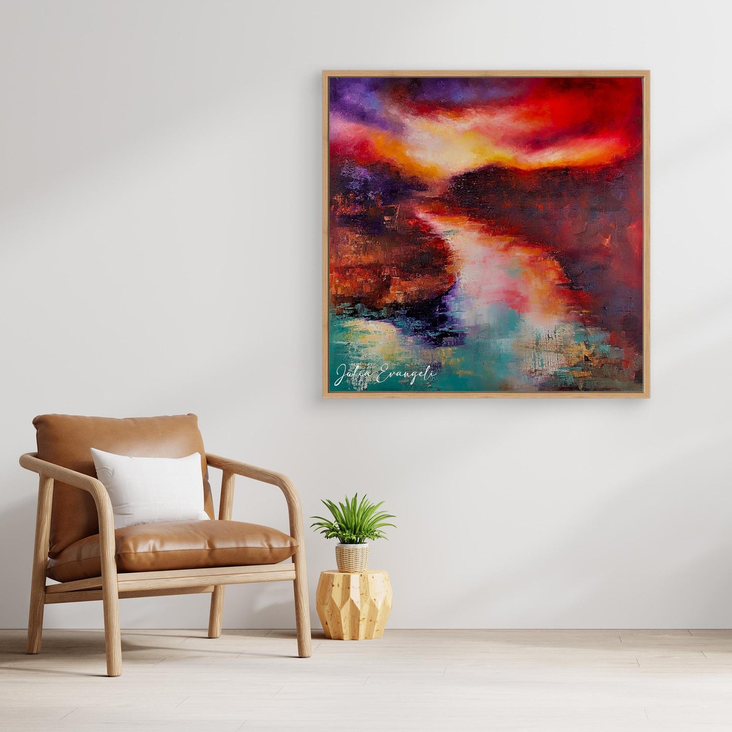 Autumn Abstract landscape 1 - Print on canvas