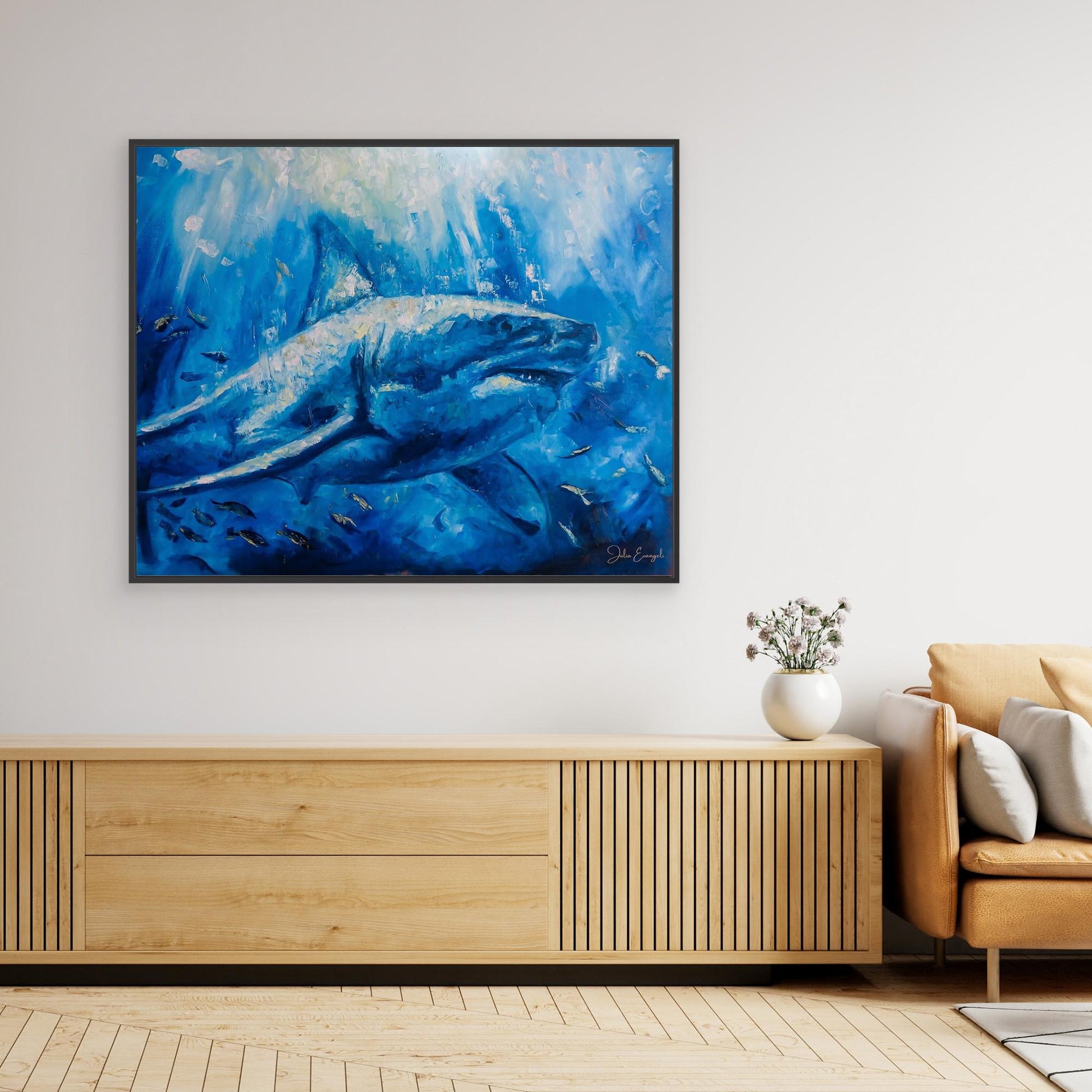 The great white - Print on canvas