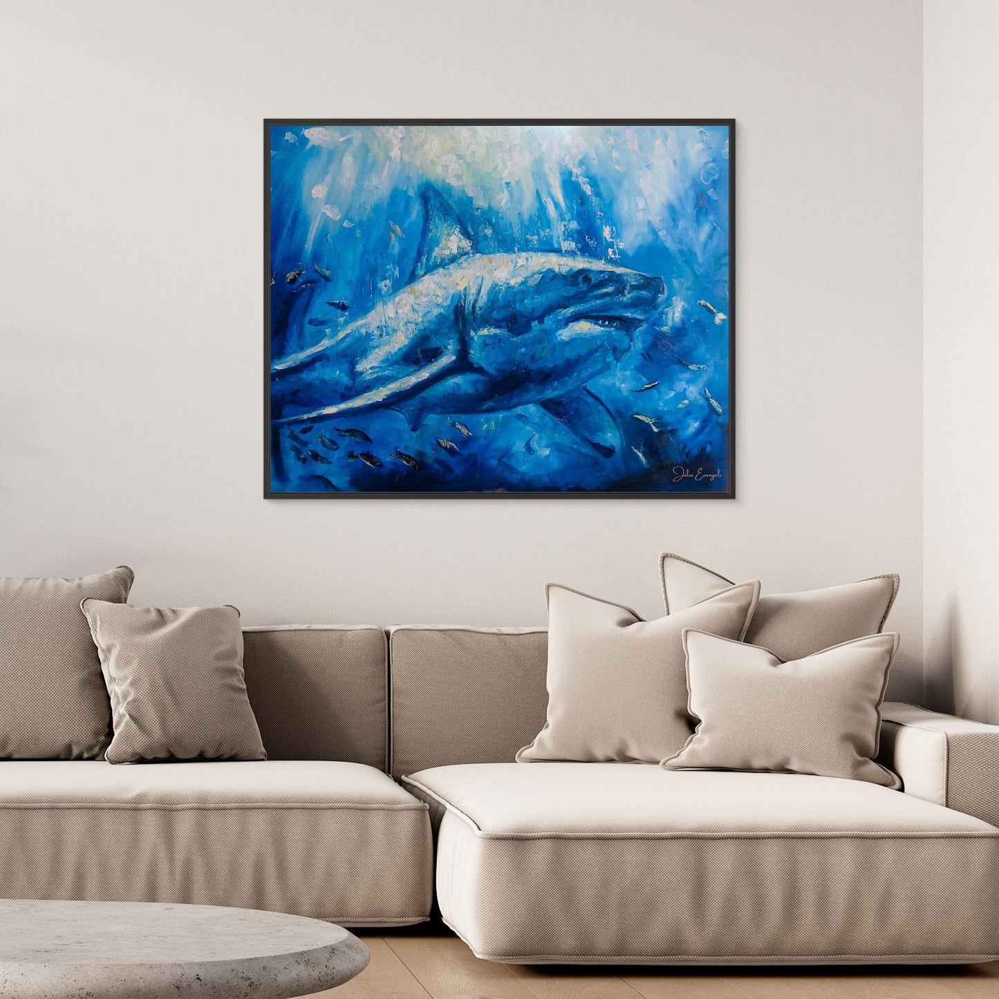 The great white - Print on canvas