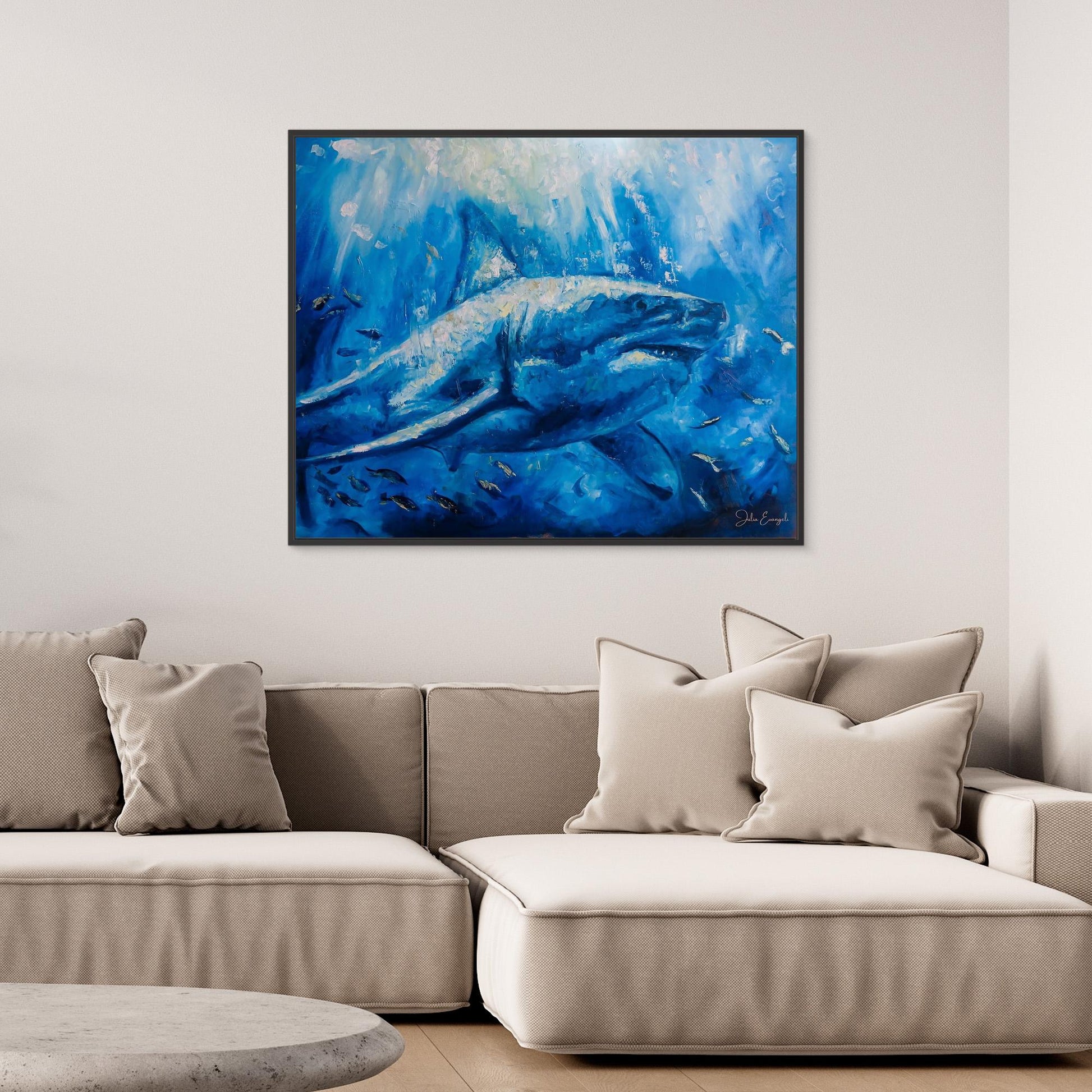 The great white - Print on canvas