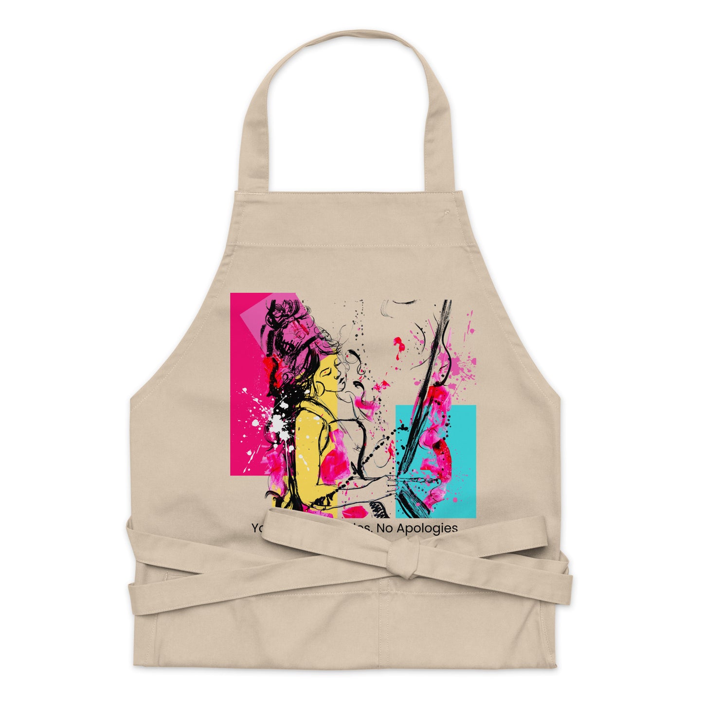 Organic cotton apron. Your Art. Your Rules. No apologies.