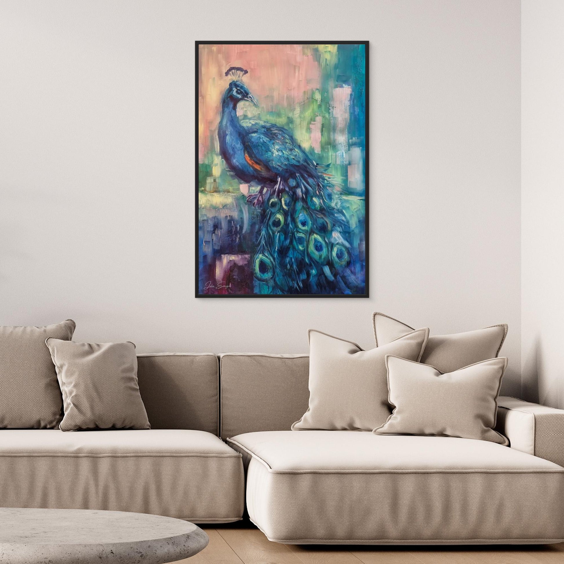 Peacock 1 - print on canvas
