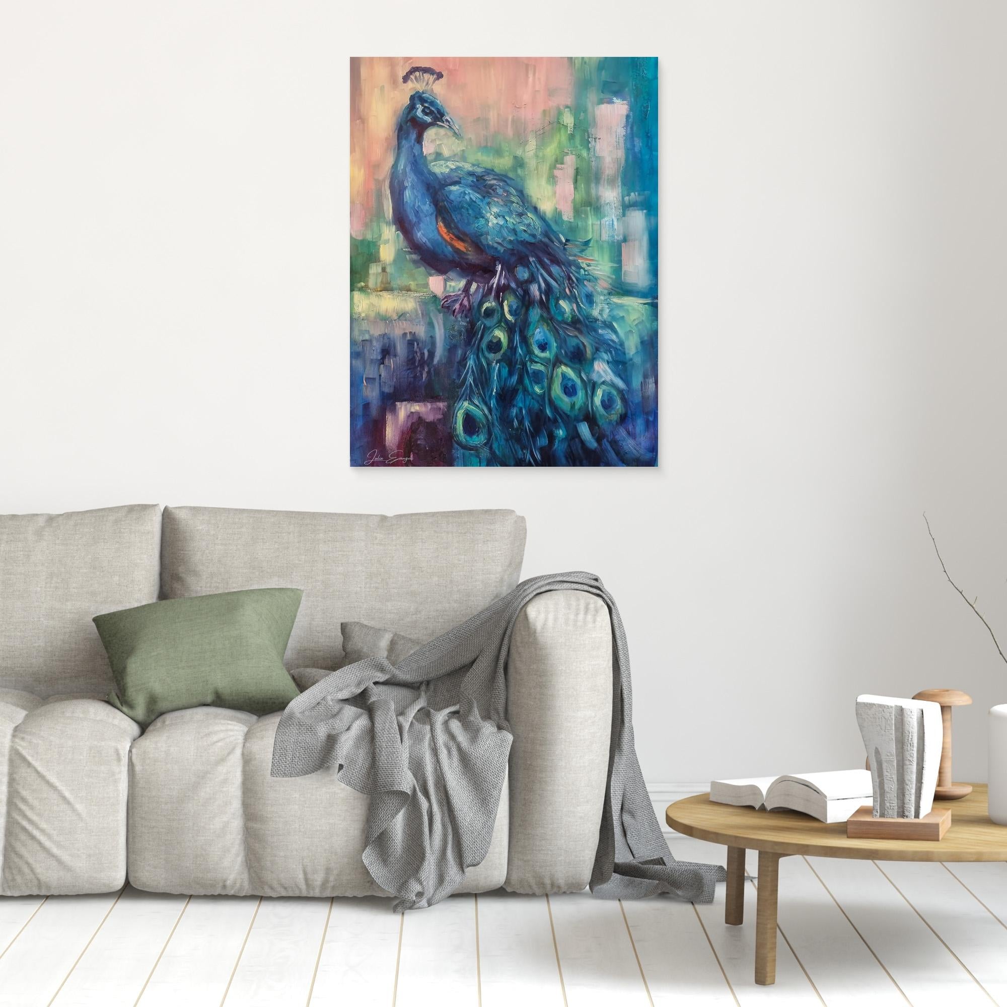 Peacock 2 - printed on stretched canvas