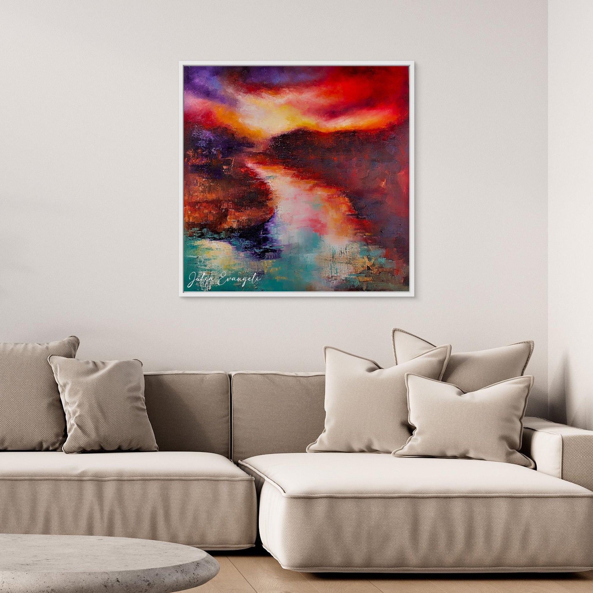 Autumn Abstract landscape 1 - Print on canvas