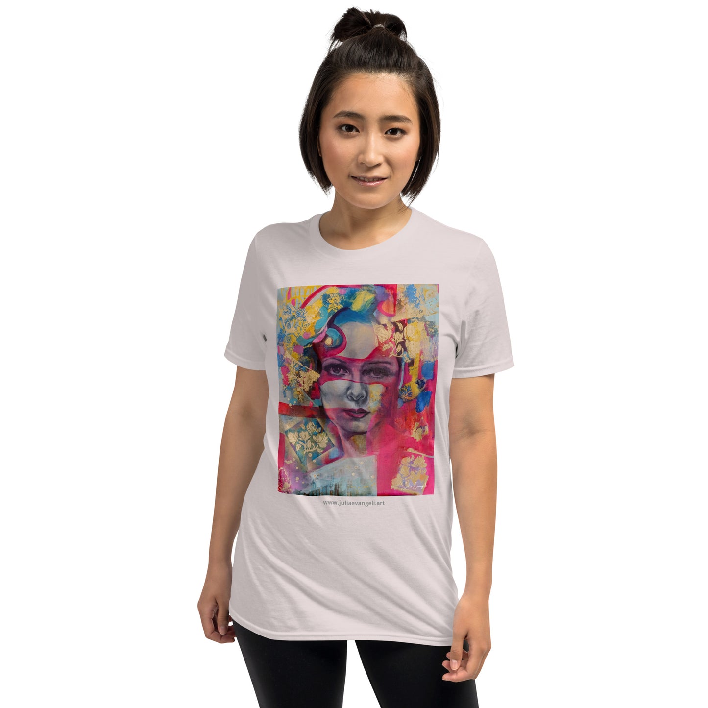 Short-Sleeve Unisex T-Shirt Lady in Pink.