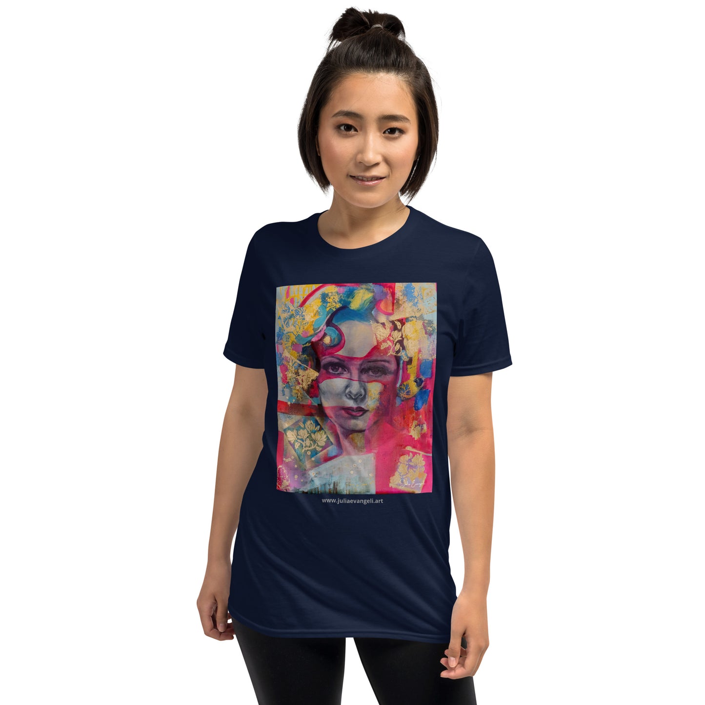Short-Sleeve Unisex T-Shirt Lady in Pink.