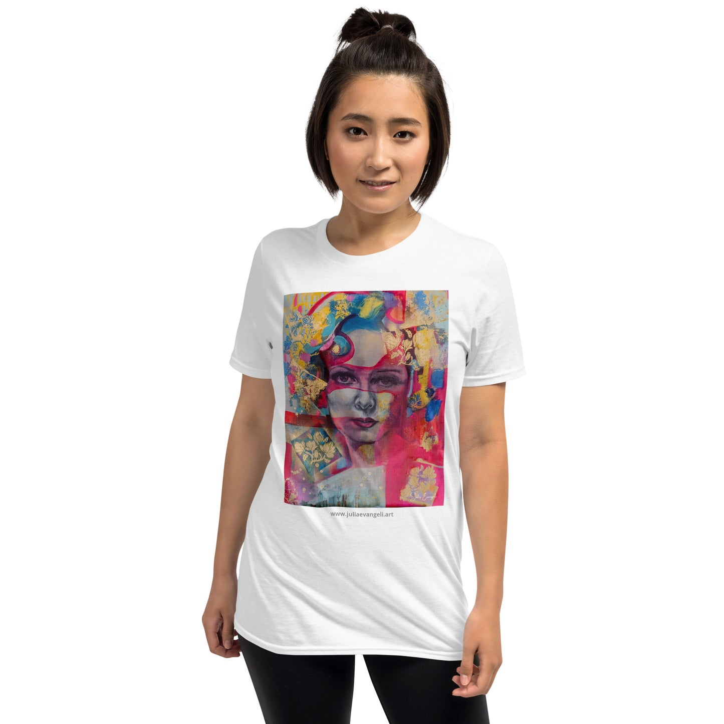 Short-Sleeve Unisex T-Shirt Lady in Pink.