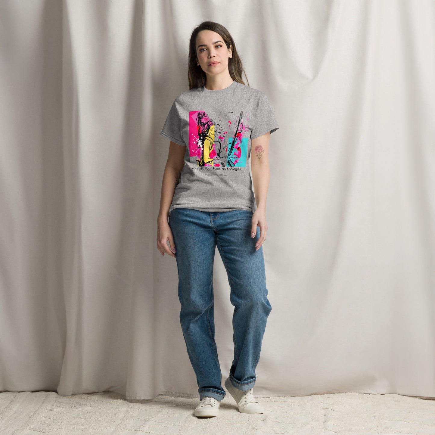 Unisex classic tee Your Art. Your Rules. No Apologies. Available in 5 colours