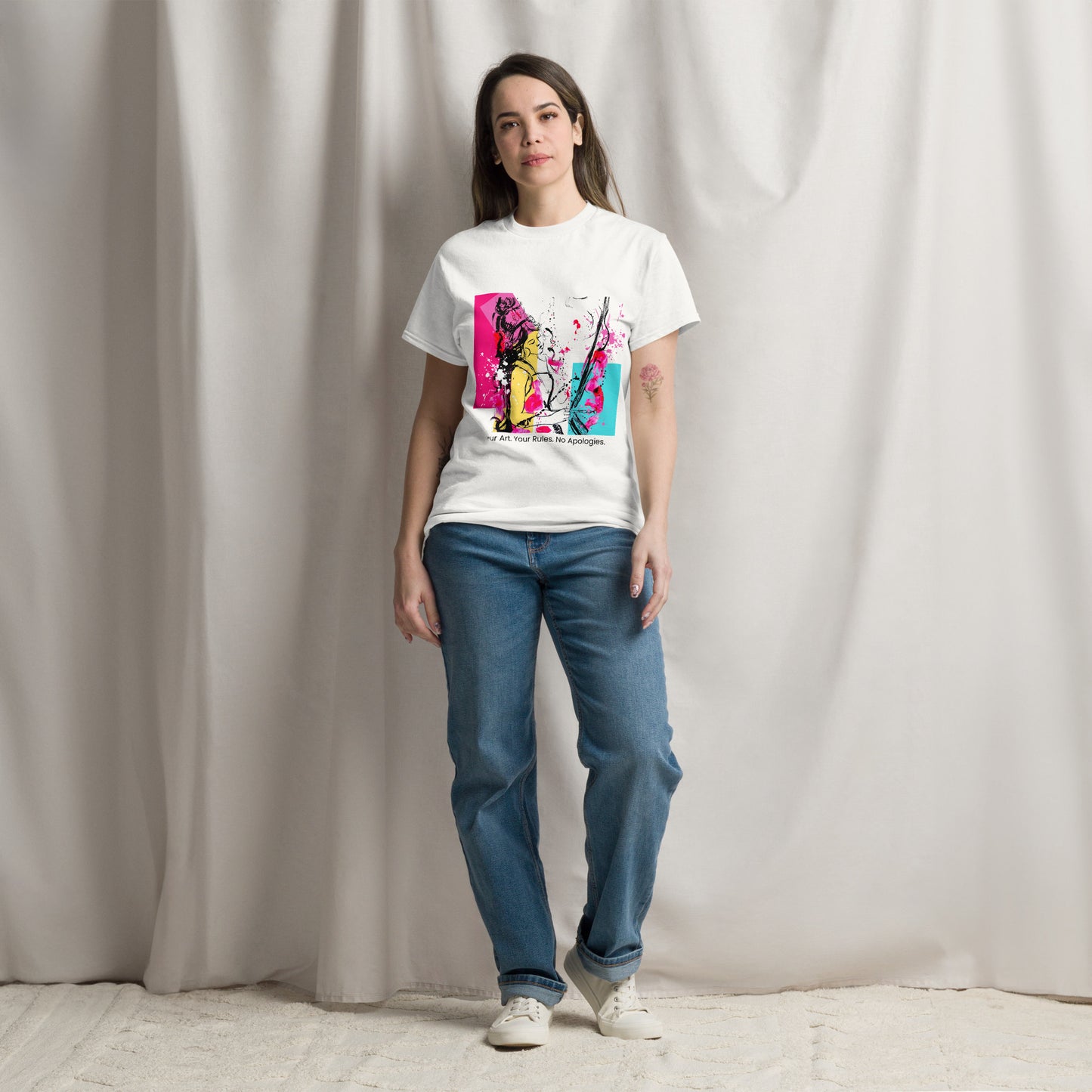Unisex classic tee Your Art. Your Rules. No Apologies. Available in 5 colours