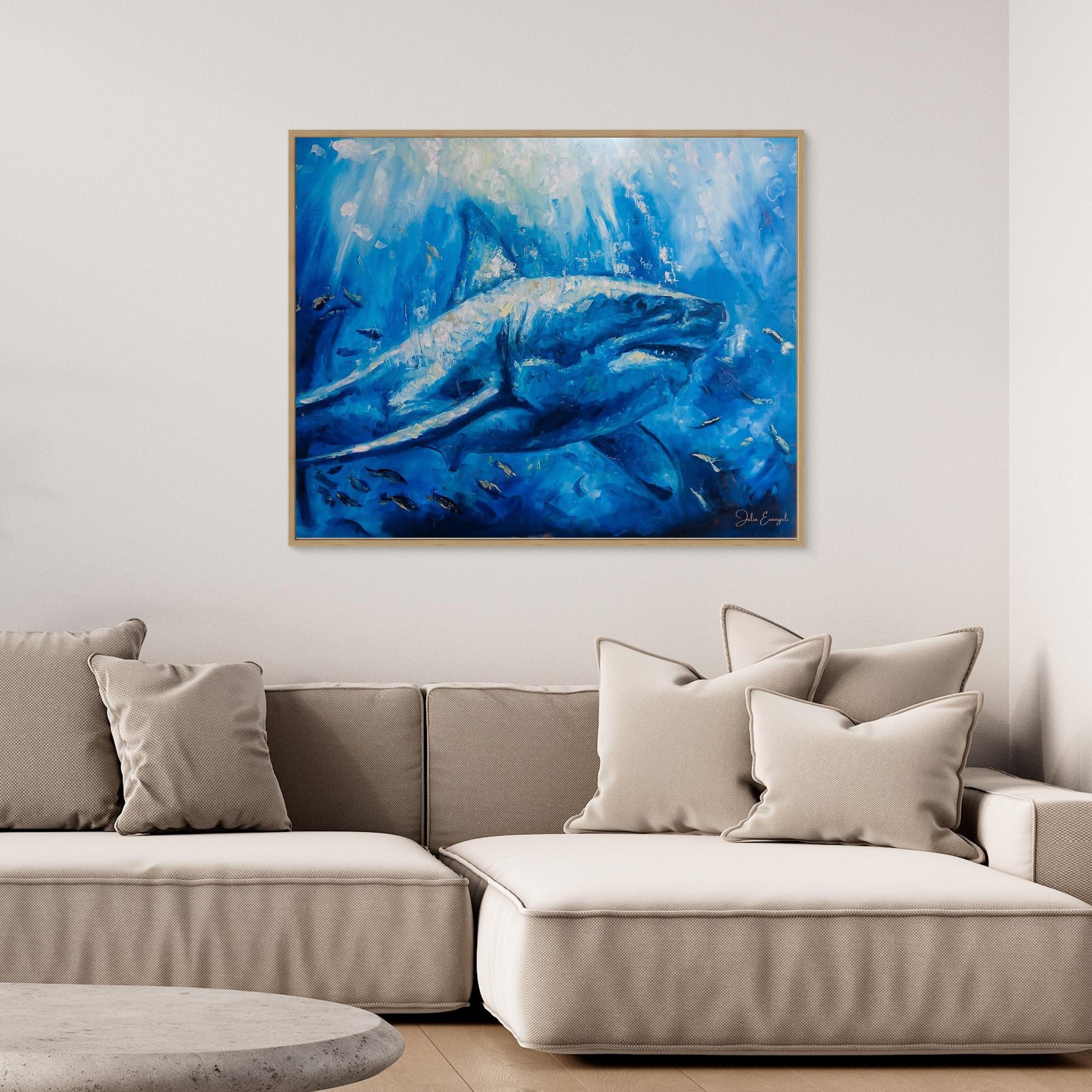 The great white - Print on canvas